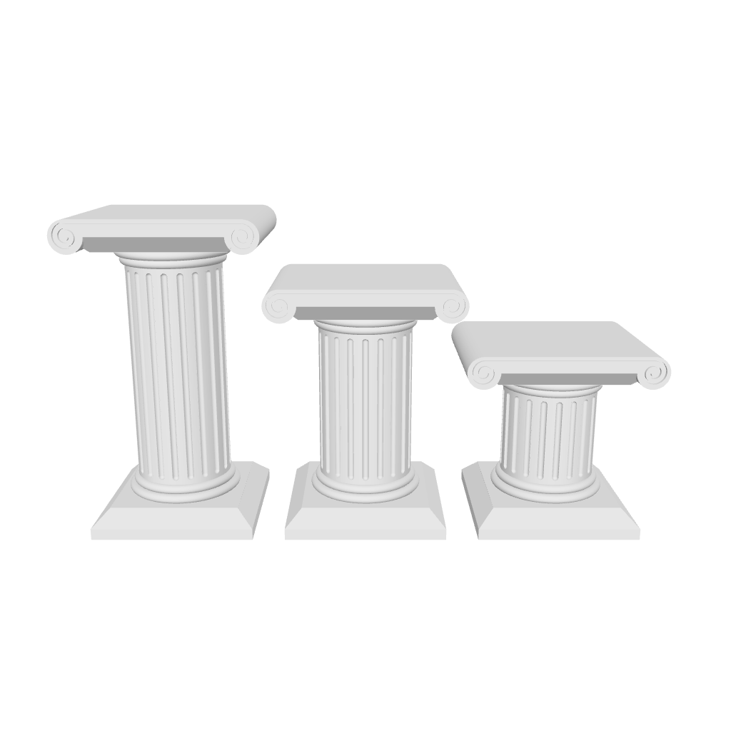 Greek Pillar Crystal Stand (Flat Top)